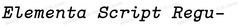 Elementa Script Regu字体转换